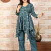 Teal Temptation - Women Kurta Pant and Dupatta Set